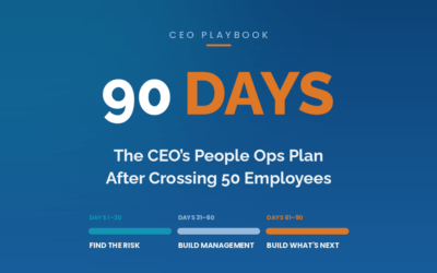 The CEO’s 90 Day People Ops Plan After Crossing 50 Employees